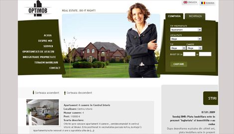 Real estate - OptimobWeb design Sibiu