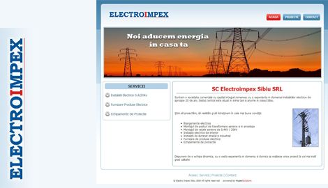 Identity Website - Electroimpex SibiuWeb design Sibiu