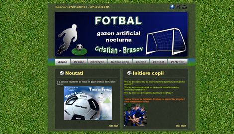 Identity Website - Fotbal CristianWeb design Sibiu